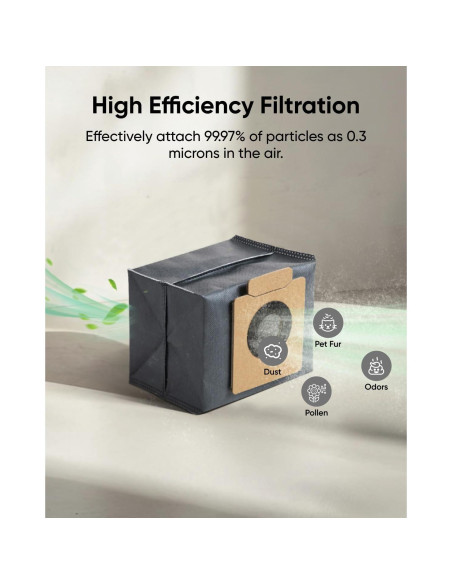 Bolsas de Polvo eufy para Aspiradora Robot X10 Pro Omni