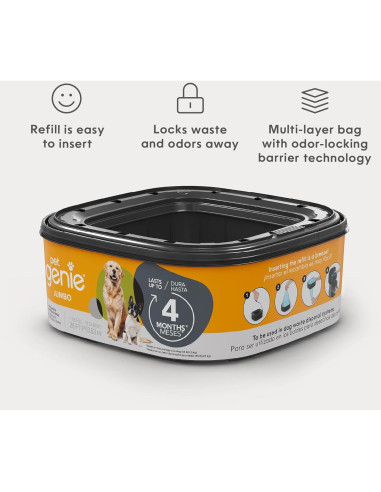 Repuesto Jumbo Pet Genie 1 Paquete Control Olores