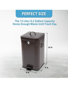 Cubículo de Basura Nevink 12L para Excremento de Perro 2