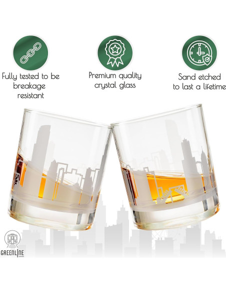 Vasos de Whisky Greenline Goods - Juego de 2 - Chicago