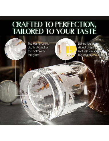Vasos de Whisky Greenline Goods - Juego de 2 - Chicago