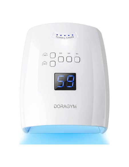 Lámpara de Uñas UV LED DORAGYM 66W Inalámbrica Recargable
