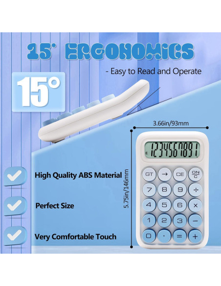 Calculadora Exlliy Q13 Mecánica 10 Dígitos Azul