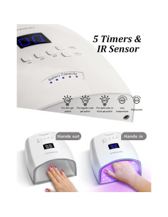 Lámpara de Uñas UV LED DORAGYM 66W Inalámbrica Recargable 2