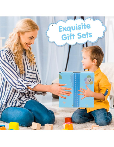 Cubo de Actividades de Madera DIPALENT 8 en 1 para Niños