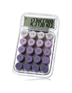 Calculadora Mr. Pen 10 Dígitos LCD Morado Botones Grandes