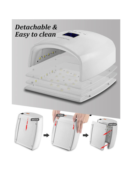 Lámpara de Uñas UV LED DORAGYM 66W Inalámbrica Recargable