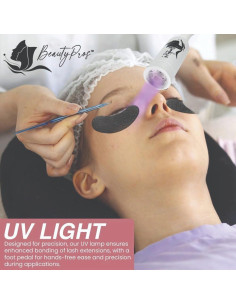 Luz UV para Extensión de Pestañas BeautyPros - Lámpara LED Ajustable 2