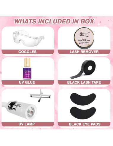 Luz UV para Extensión de Pestañas BeautyPros - Lámpara LED Ajustable