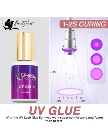 Luz UV para Extensión de Pestañas BeautyPros - Lámpara LED Ajustable