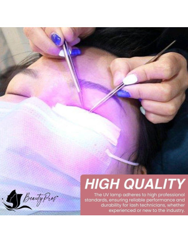 Luz UV para Extensión de Pestañas BeautyPros - Lámpara LED Ajustable
