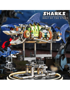 Conjunto de Bloques de Construcción RiceBlock Tiburón 687 Piezas 2