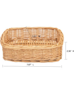 Cestas de Mimbre HDKJ Rectangulares 3PCS Naturales 2