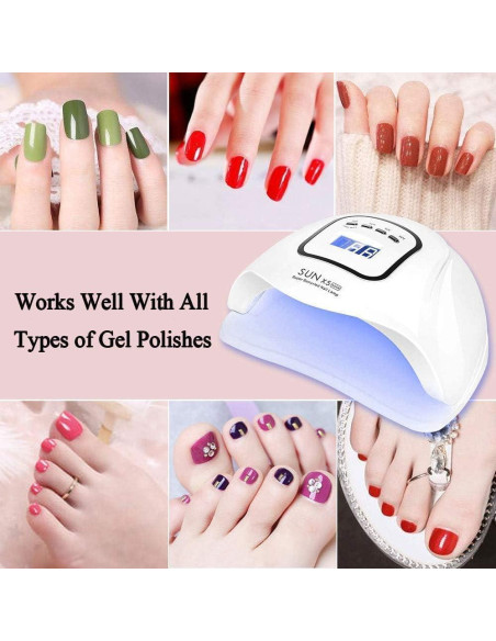 Lámpara de Uñas UV LED 150W Profesional con Temporizador