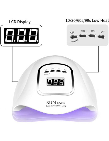 Lámpara de Uñas UV LED 150W Profesional con Temporizador