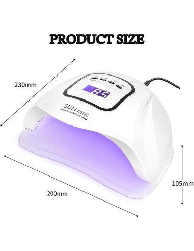 Lámpara de Uñas UV LED 150W Profesional con Temporizador
