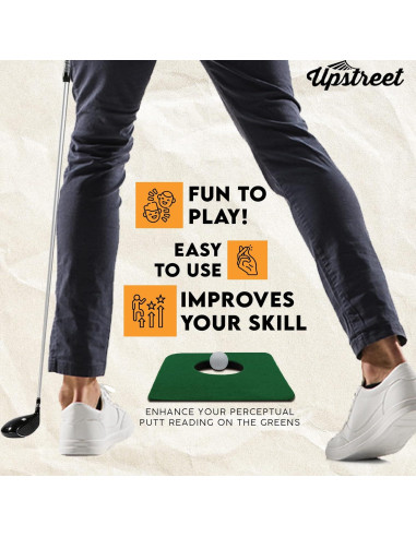 Tapete de Golf Upstreet Putt Interior - Set 2 Tapetes y 2 Pelotas