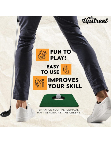 Tapete de Golf Upstreet Putt Interior - Set 2 Tapetes y 2 Pelotas