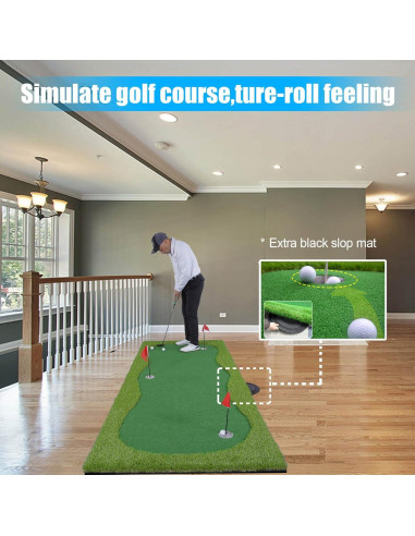 Campo de Golf para Putt BOBURN 1,22x3,05m 3 Huecos