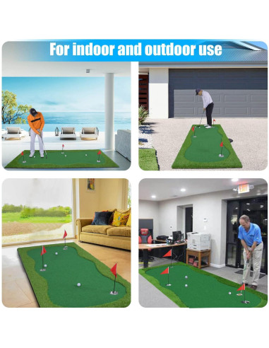 Campo de Golf para Putt BOBURN 1,22x3,05m 3 Huecos