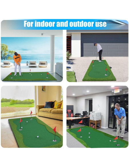 Campo de Golf para Putt BOBURN 1,22x3,05m 3 Huecos