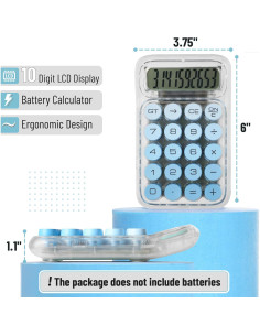Calculadora Mr. Pen 10 Dígitos Azul Pantalla LCD Grande 2