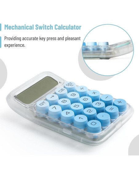 Calculadora Mr. Pen 10 Dígitos Azul Pantalla LCD Grande