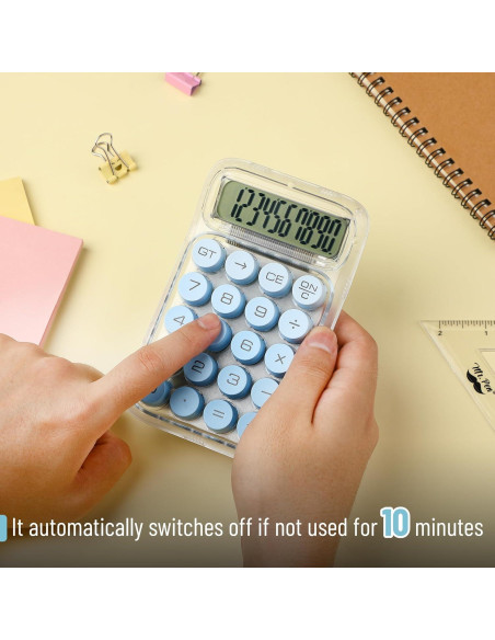 Calculadora Mr. Pen 10 Dígitos Azul Pantalla LCD Grande