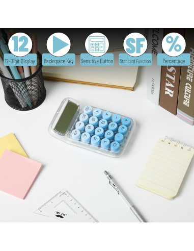 Calculadora Mr. Pen 10 Dígitos Azul Pantalla LCD Grande