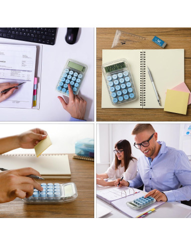 Calculadora Mr. Pen 10 Dígitos Azul Pantalla LCD Grande