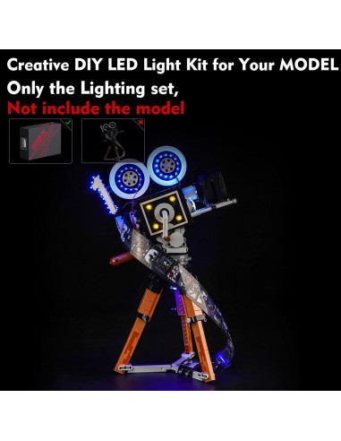 Kit de Luz LED LocoLee para Cámara LEGO 43230 Control de Luz