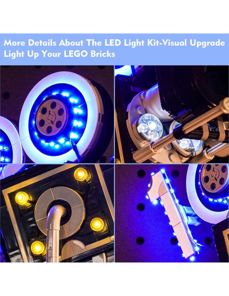 Kit de Luz LED LocoLee para Cámara LEGO 43230 Control de Luz