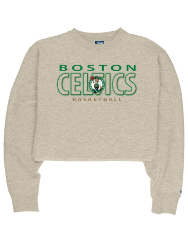 Sudadera recortada Blue 84 Boston Celtics para mujeres