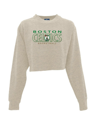 Sudadera recortada Blue 84 Boston Celtics para mujeres