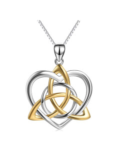 Collar Celta de Plata 925 Triquetra 45.72 cm Joyería Irlandesa
