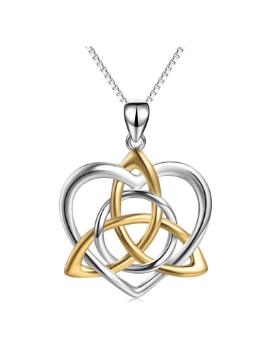 Collar Celta de Plata 925 Triquetra 45.72 cm Joyería Irlandesa