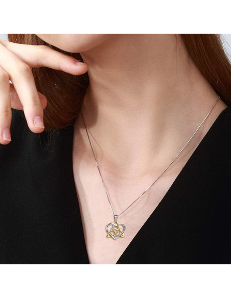 Collar Celta de Plata 925 Triquetra 45.72 cm Joyería Irlandesa