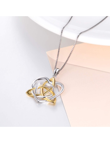 Collar Celta de Plata 925 Triquetra 45.72 cm Joyería Irlandesa