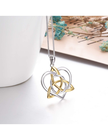 Collar Celta de Plata 925 Triquetra 45.72 cm Joyería Irlandesa