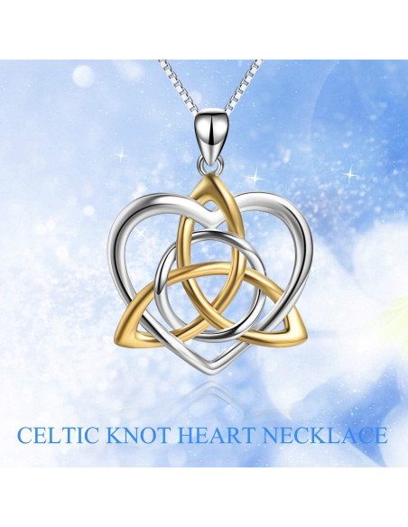 Collar Celta de Plata 925 Triquetra 45.72 cm Joyería Irlandesa