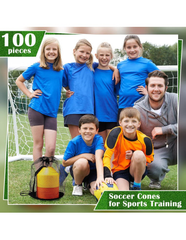 Hanaive 100 Mini Conos de Fútbol 12,7 cm para Entrenamiento