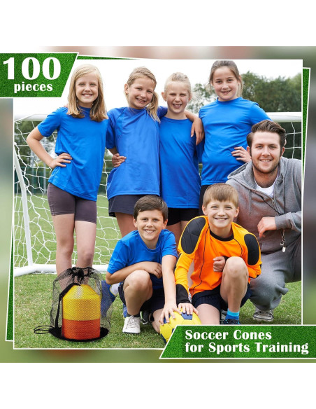 Hanaive 100 Mini Conos de Fútbol 12,7 cm para Entrenamiento
