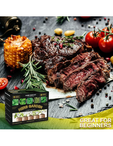 Kit de Jardín de Hierbas Meekear - 5 Semillas y Accesorios