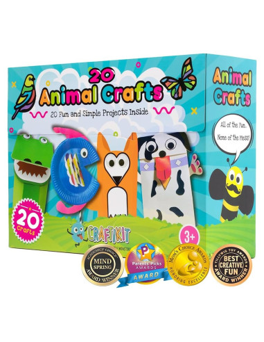 Craftikit 20 Kits de Manualidades de Animales para Niños