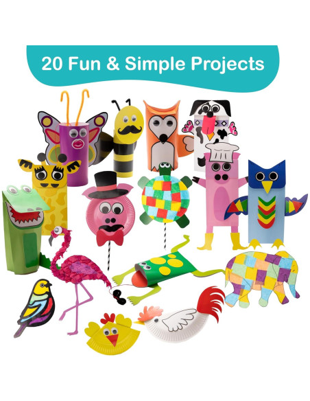 Craftikit 20 Kits de Manualidades de Animales para Niños