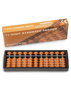 Ábaco Digital Black Long 11 Columnas 17.8 cm Educativo