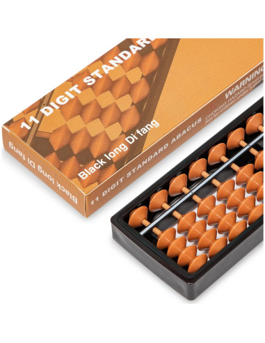 Ábaco Digital Black Long 11 Columnas 17.8 cm Educativo