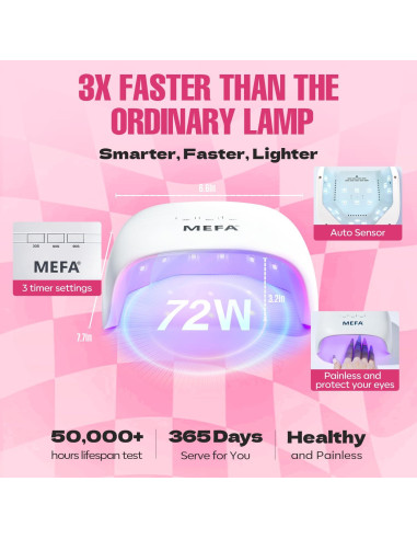 Kit de Esmalte de Uñas en Gel MEFA 42 Colores 59 Piezas