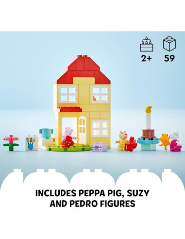 LEGO DUPLO Casa de Cumpleaños Peppa Pig 59 Piezas