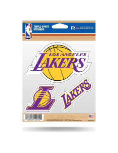 Calcomanías NBA Los Angeles Lakers - Hoja Triple 3 Piezas
